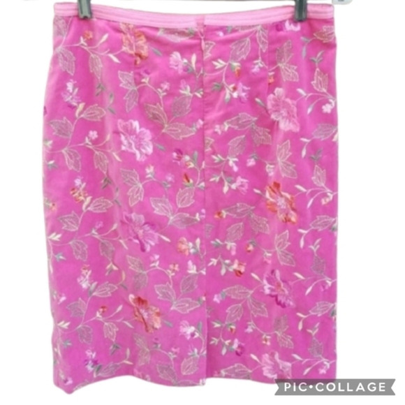 Cynthia Steefe Pink Velvet skirt 4 - Picture 1 of 12